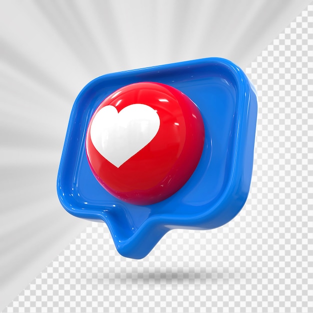 PSD reacción de facebook emoji render 3d