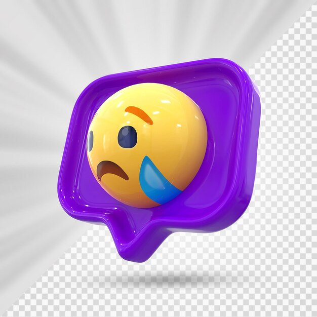 Reacción de facebook emoji render 3d