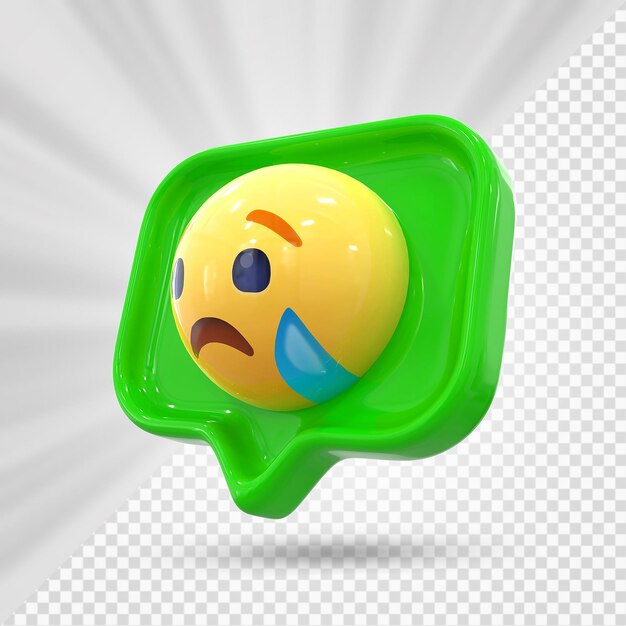 Reacción de facebook emoji render 3d