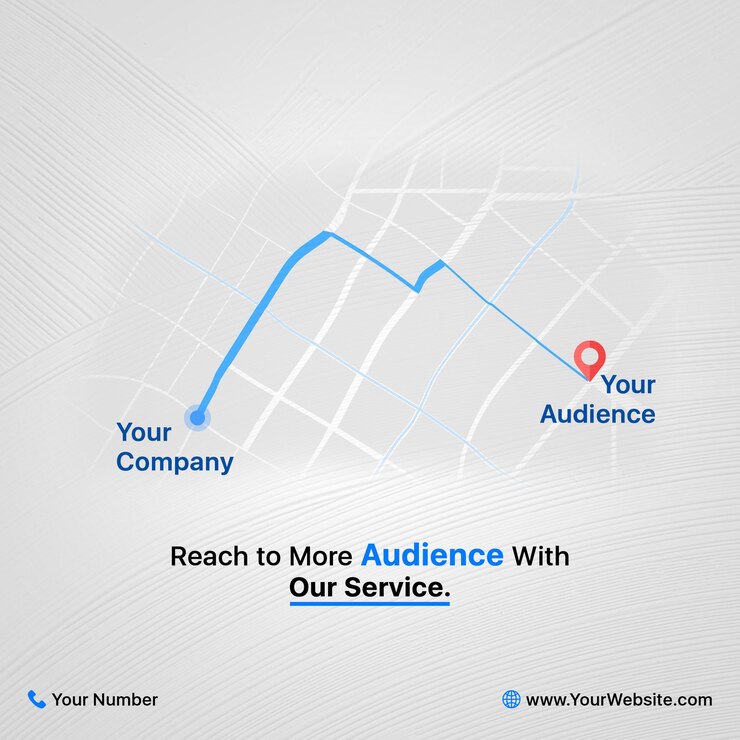 PSD reach to more audience with our service social media post template digital marketing template