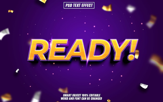ready text effect font editable typography 3d text