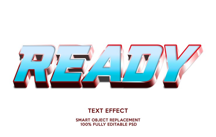 PSD ready text effect template