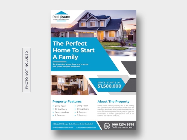 Real estate flyer designvorlage