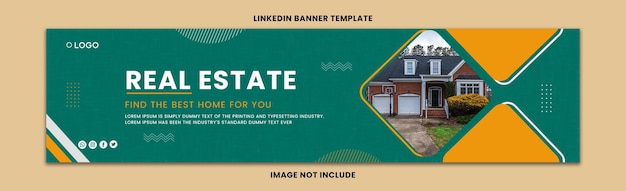 Real estate linkedin banner design template image free vector illustration stock photos