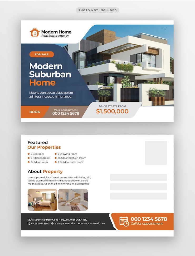 PSD real estate postcard design