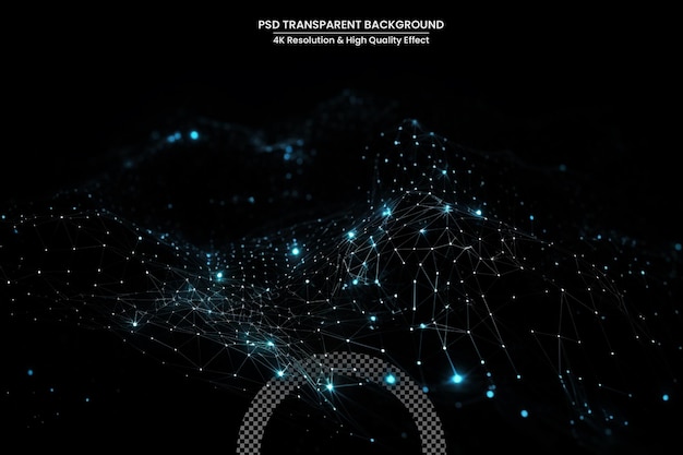 Realidade Virtual Série Virtual Wave Interação de ondas senoidais horizontais e partículas de luz para transferência de dados realidade matemática artificial virtual