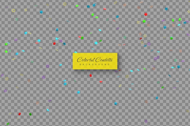Realismo dorado y colorido confeti y explosión serpentina para la fiesta del festival cinta 3d
