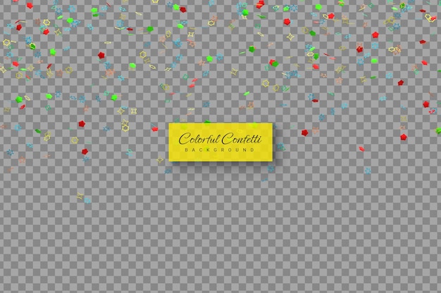 Realismo dorado y colorido confeti y explosión serpentina para la fiesta del festival cinta 3d