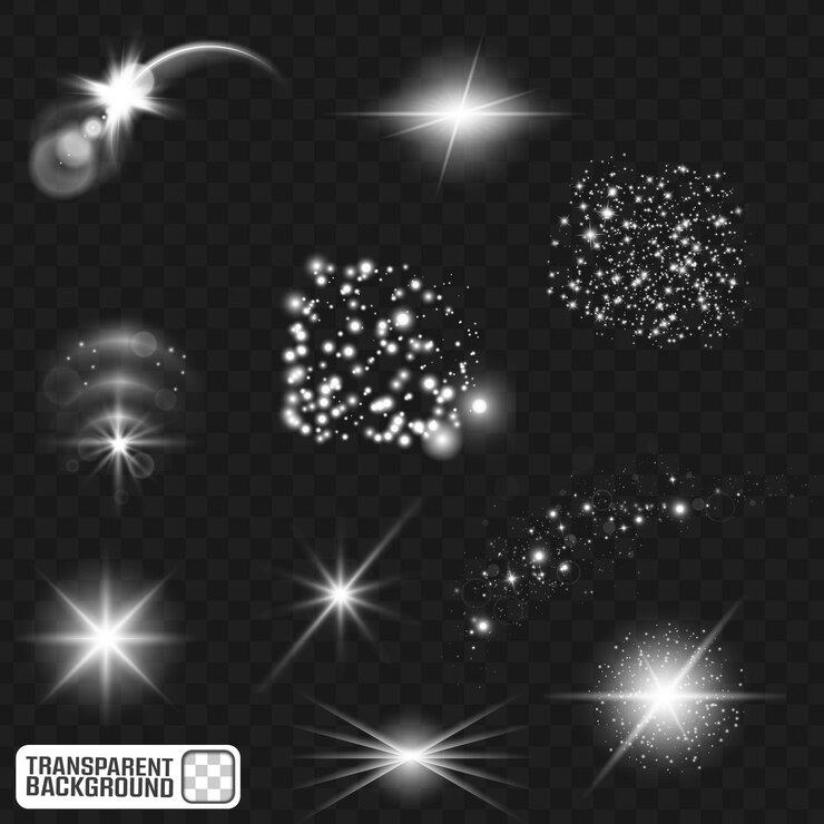 Realismo de la luz Flare amplificador espumosa superposición PNG brillante estallido de estrellas amplificador lente efecto de brillo
