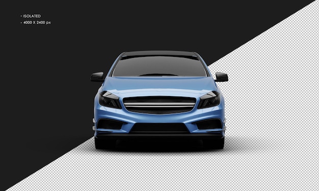 Realista aislado azul metálico elegante coche deportivo moderno desde el frente