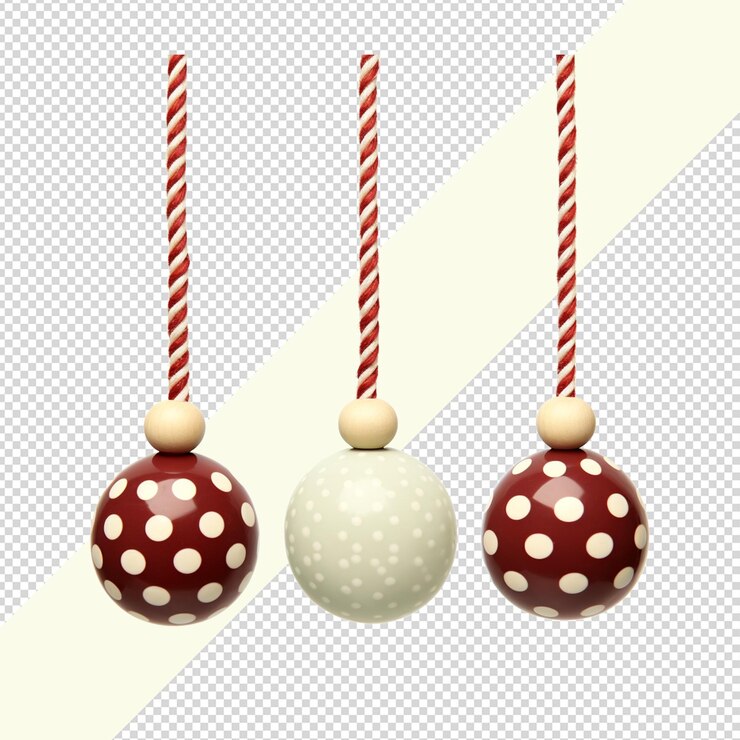 PSD realista bauble de vacaciones con intrincados diseños blancos aislados trasfondo transparente