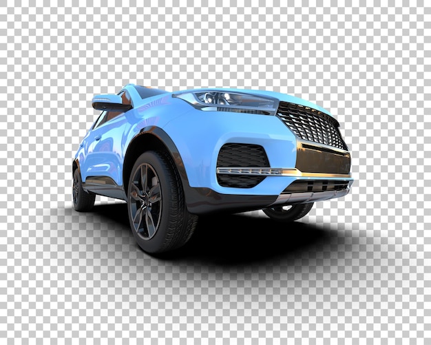 Realista SUV aislado en el fondo ilustración de renderización 3D