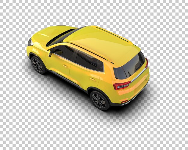 Realista SUV aislado en el fondo ilustración de renderización 3D
