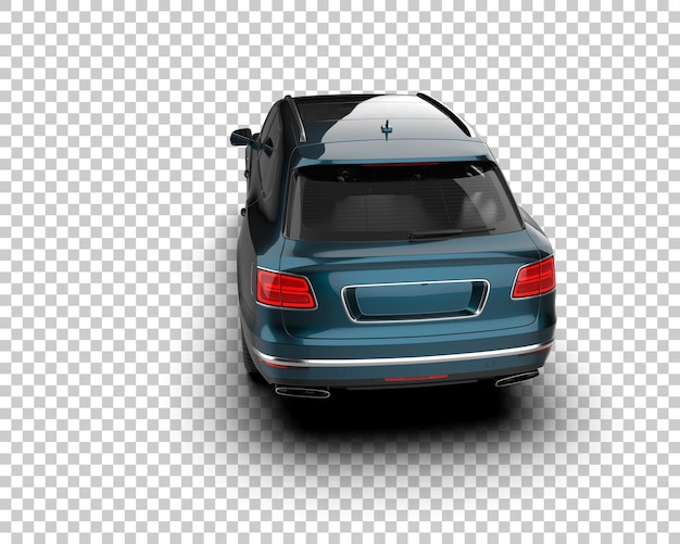 Realista SUV aislado en el fondo ilustración de renderización 3D