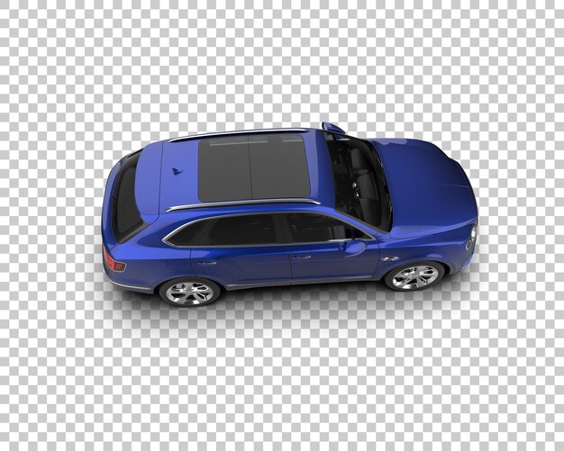 Realista SUV aislado en el fondo ilustración de renderización 3D