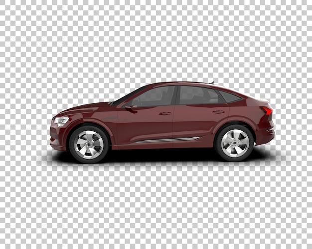 Realista SUV aislado en el fondo ilustración de renderización 3D
