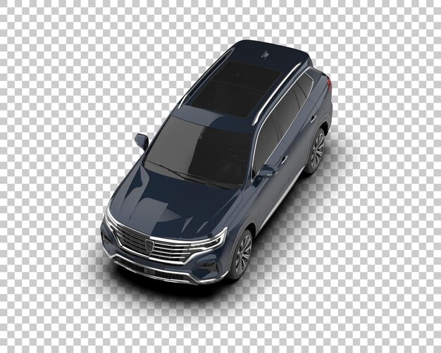 Realista SUV aislado en el fondo ilustración de renderización 3D
