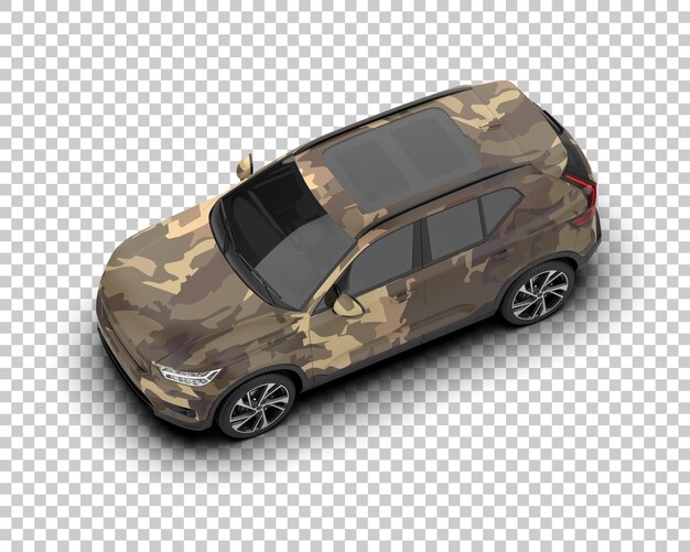Realista SUV aislado en el fondo ilustración de renderización 3D