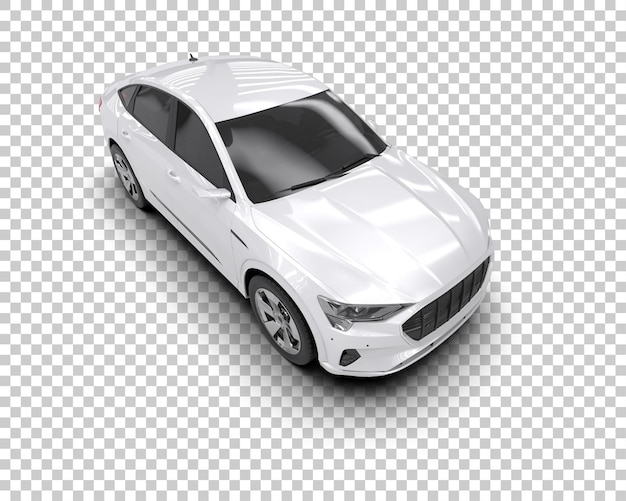 Realista SUV aislado en el fondo ilustración de renderización 3D