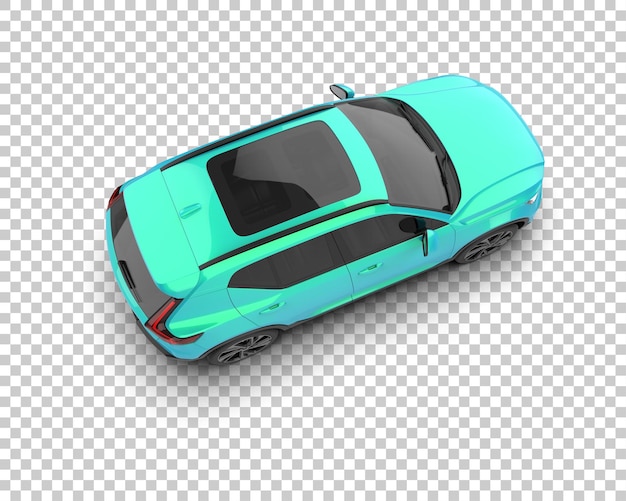 Realista SUV aislado en el fondo ilustración de renderización 3D