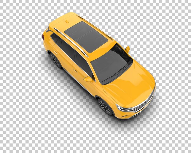 Realista SUV aislado en el fondo ilustración de renderización 3D