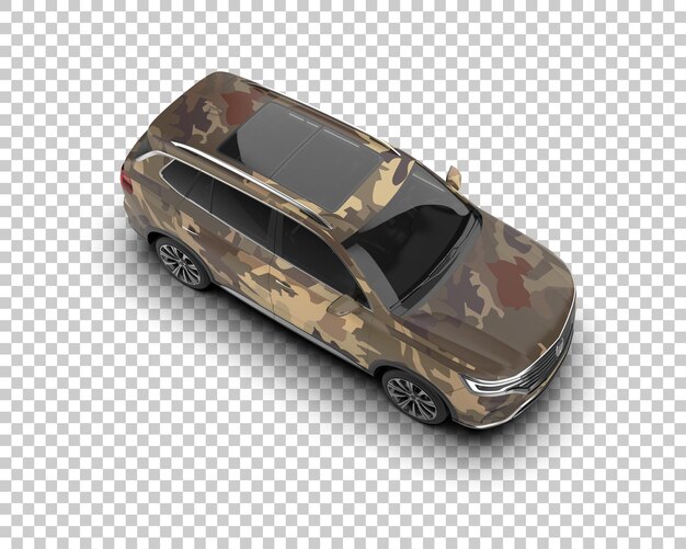 Realista SUV aislado en el fondo ilustración de renderización 3D