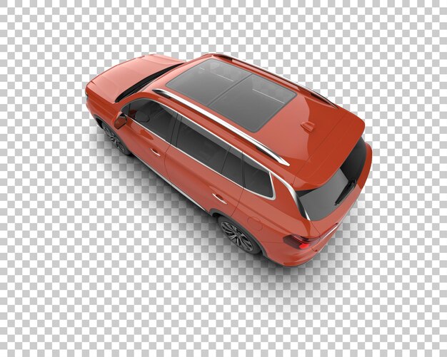Realista SUV aislado en el fondo ilustración de renderización 3D
