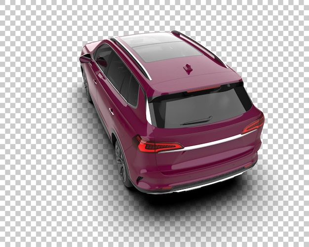Realista SUV aislado en el fondo ilustración de renderización 3D