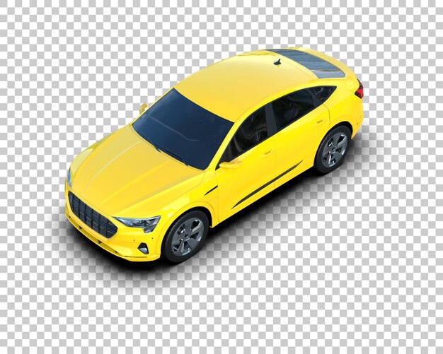Realista SUV aislado en el fondo ilustración de renderización 3D