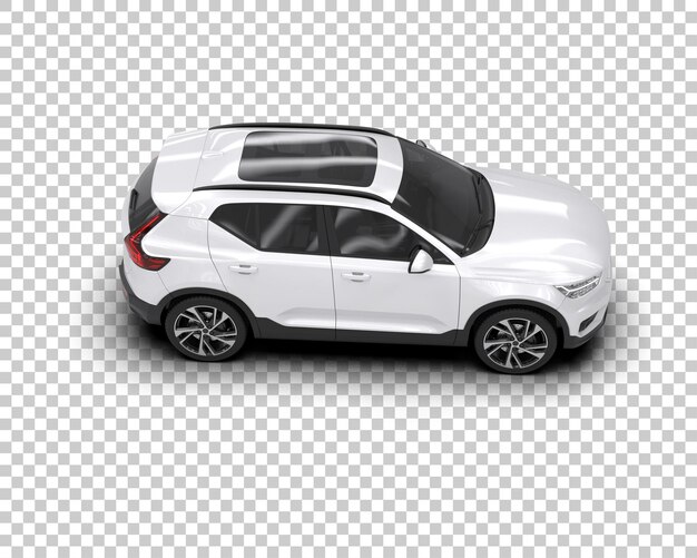 Realista SUV aislado en el fondo ilustración de renderización 3D