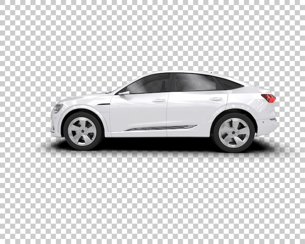 Realista SUV aislado en el fondo ilustración de renderización 3D