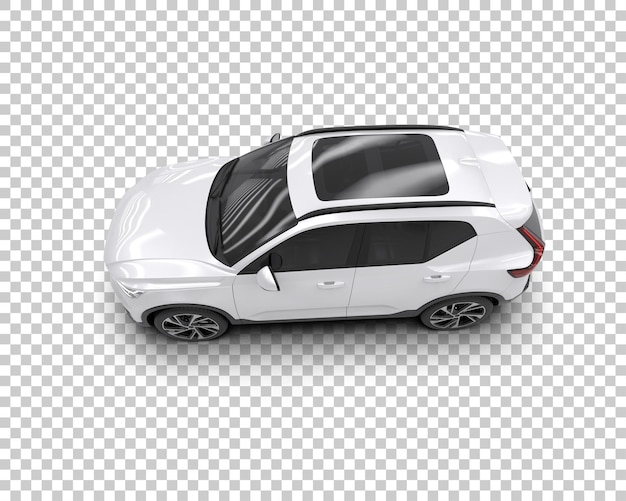 Realista SUV aislado en el fondo ilustración de renderización 3D