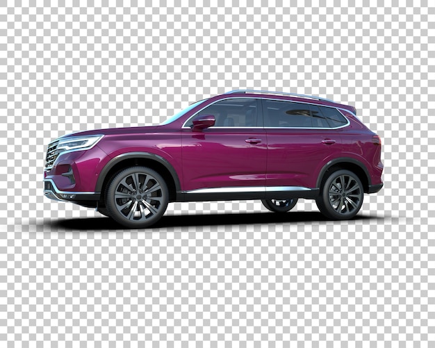 Realista SUV aislado en el fondo ilustración de renderización 3D