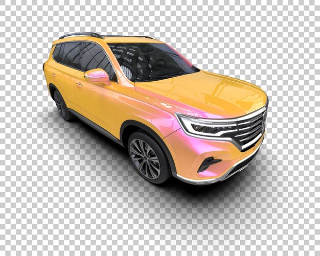 Realista SUV aislado en el fondo ilustración de renderización 3D