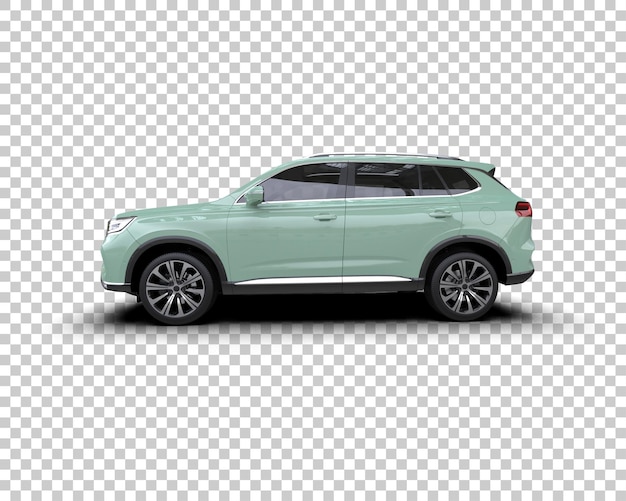Realista SUV aislado en el fondo ilustración de renderización 3D
