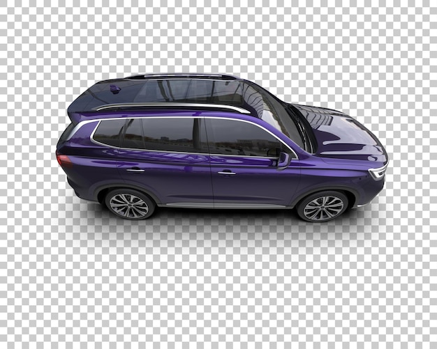 Realista SUV aislado en el fondo ilustración de renderización 3D
