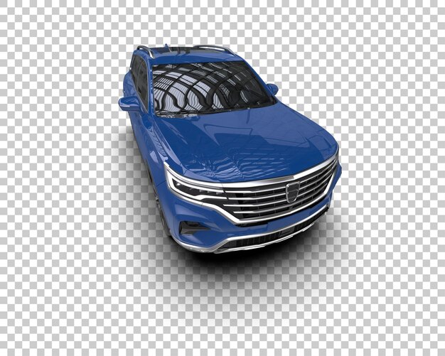 Realista SUV aislado en el fondo ilustración de renderización 3D