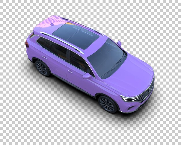 Realista SUV aislado en el fondo ilustración de renderización 3D