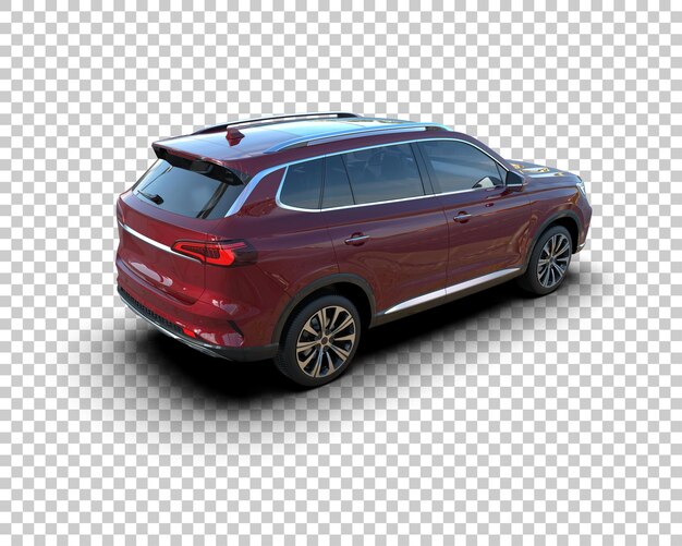 Realista SUV aislado en el fondo ilustración de renderización 3D