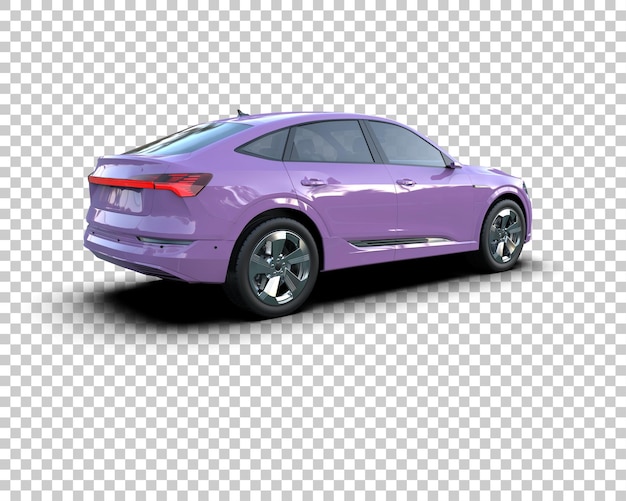 Realista SUV aislado en el fondo ilustración de renderización 3D