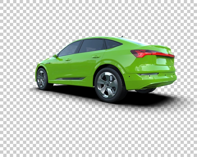 Realista SUV aislado en el fondo ilustración de renderización 3D