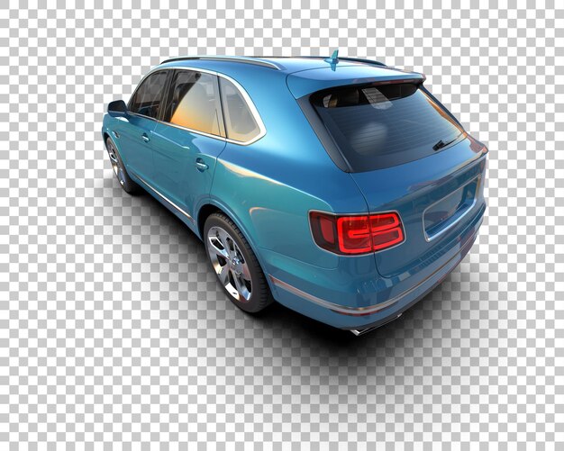 Realista SUV aislado en el fondo ilustración de renderización 3D