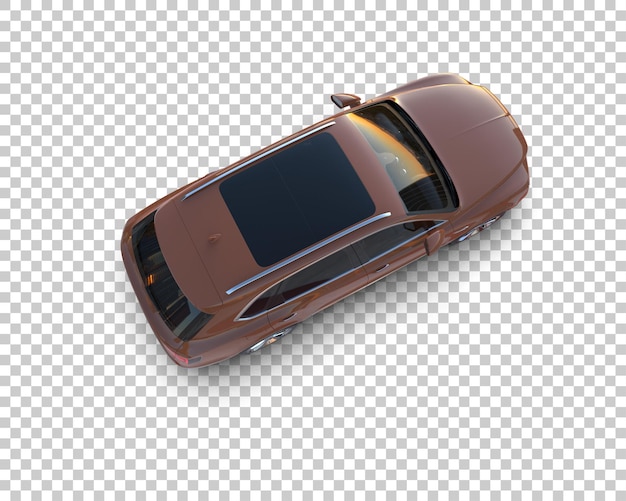 Realista SUV aislado en el fondo ilustración de renderización 3D