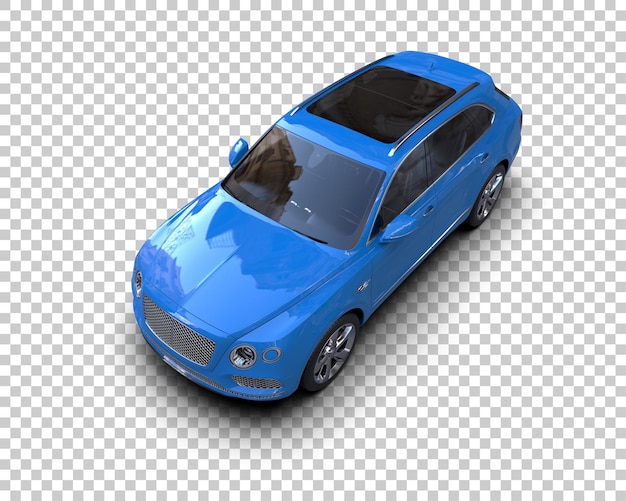 Realista SUV aislado en el fondo ilustración de renderización 3D