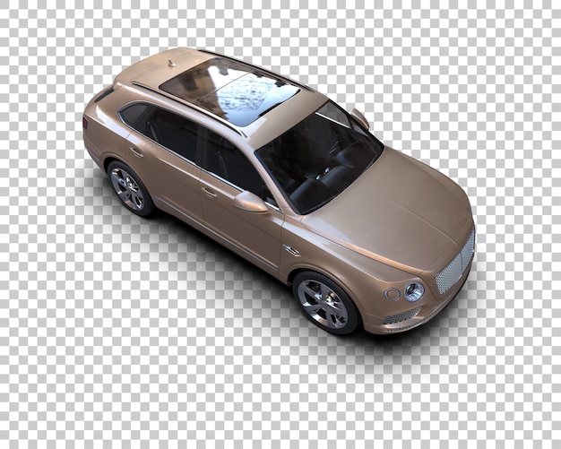 Realista SUV aislado en el fondo ilustración de renderización 3D