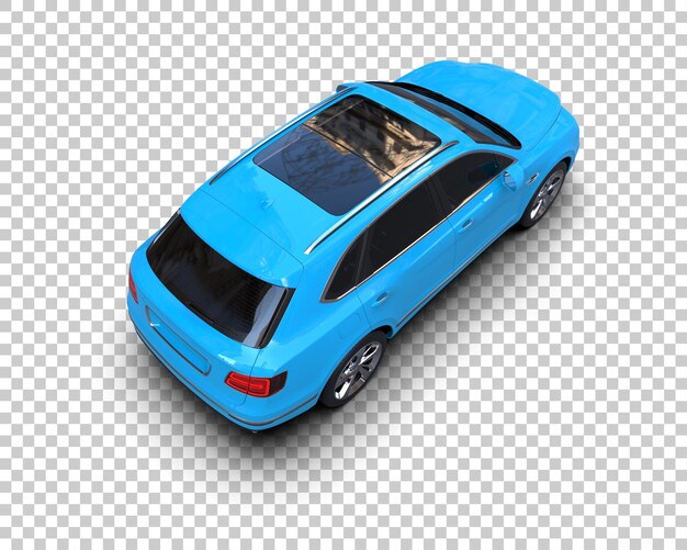 Realista SUV aislado en el fondo ilustración de renderización 3D
