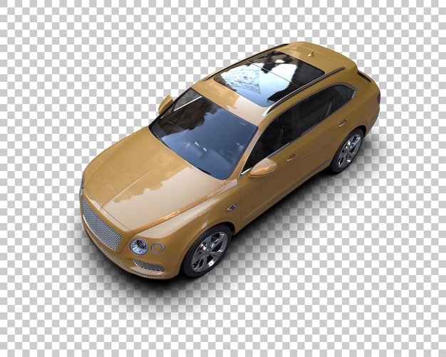 Realista SUV aislado en el fondo ilustración de renderización 3D