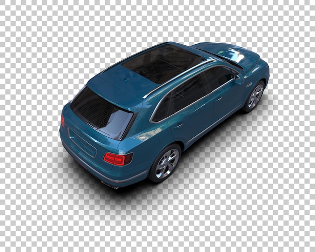Realista SUV aislado en el fondo ilustración de renderización 3D