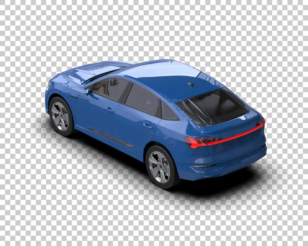 Realista SUV aislado en el fondo ilustración de renderización 3D
