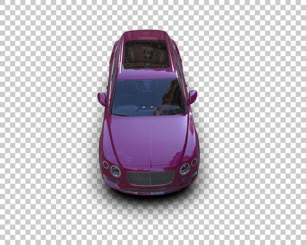 Realista SUV aislado en el fondo ilustración de renderización 3D